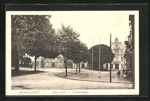 AK Hohenwestedt, Ecke Kieler- u. Lindenstrasse