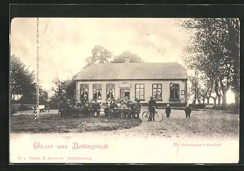 AK Bollingstedt, Aussenbereich von Th. Johannsen`s Gasthof