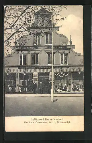 AK Hohenwestedt, Kaufhaus Ostermann v. J. Schneevoigt