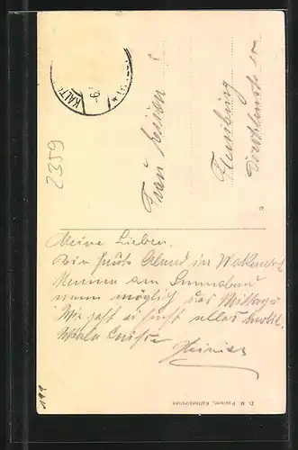 AK Hüttblek, Hotel u. Pensionat von Martin Mohr, Park-Eingang