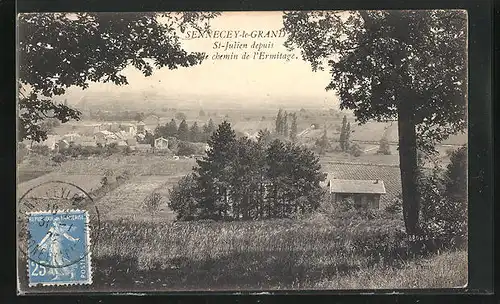 AK Sennecy-le-Grand, St-Julien depuis de chemin de l`Ermitage