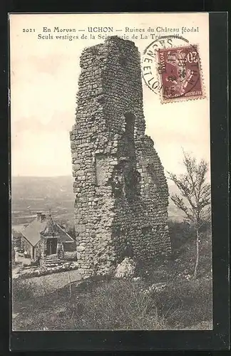 AK Uchon, Ruines du Chateau feodal