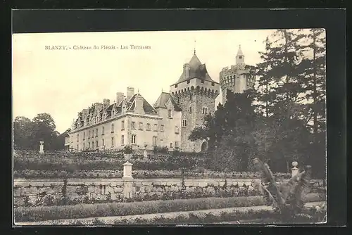 AK Blanzy, Chateau du Plessis, les Terrasse