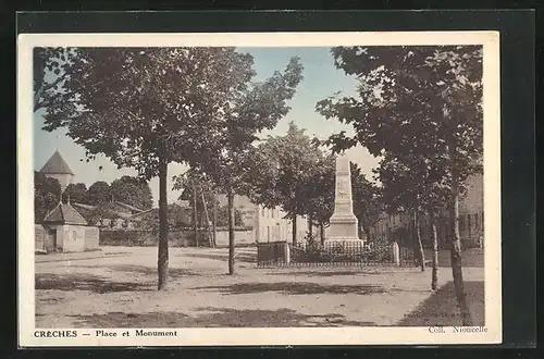 AK Créches, Place et Monument