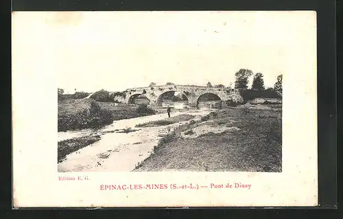 AK Épinac-les-Mines, Pont de Dinay