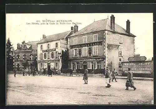 AK Nuits-sur-Armancon, Les Hotels, pres la Gare de Nuits sous Ravieres