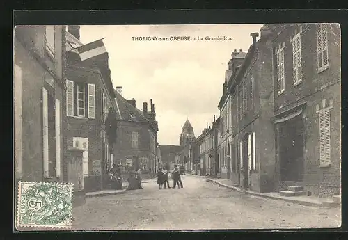 AK Thorigny-sur-Oreuse, la Grande-Rue