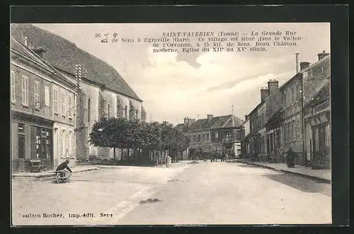 AK Saint-Valérien, la Grande Rue