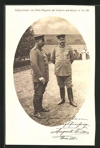 AK Paul von Hindenburg 1915 im Gespräch