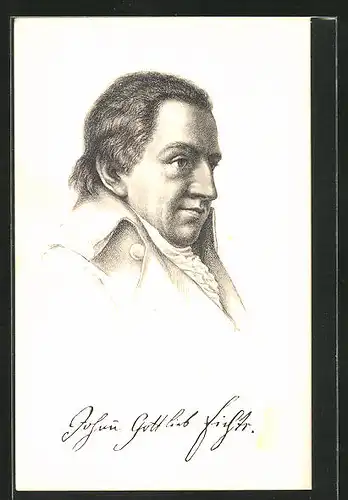 Künstler-AK Portrait Joh. Gottlieb Fichte