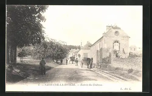 AK Saint-Gyr-la-Riviére Entrée du Château