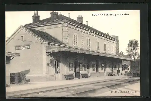 AK Louhans, la Gare, Bahnhofsgebäude