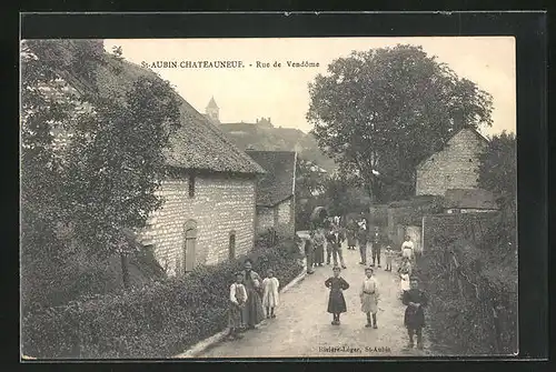 AK Saint-Aubin-Chateauneuf, Rue de Vendome