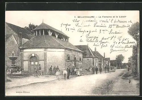 AK Bellechaume, La Fontaine et le Lavoir