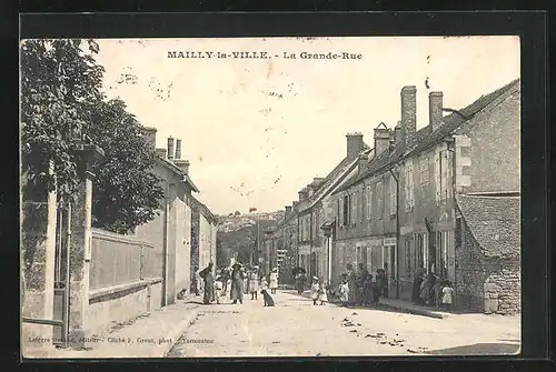 AK Mailly-la-Ville, La Grande-Rue