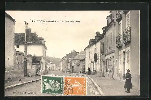 AK Lucy-le-Bois, La Grande Rue