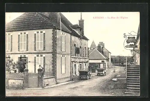 AK Leugny, La Rue de l`Eglise