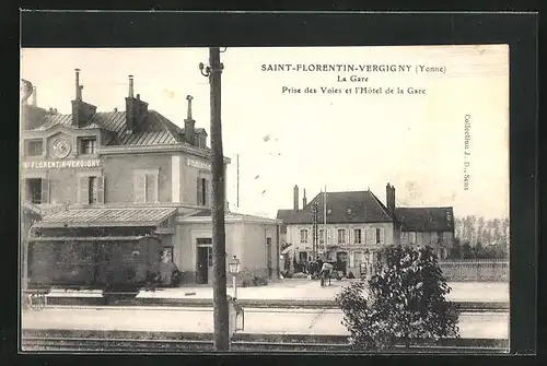 AK Saint-Florentin-Vergigny, La Gare, Bahnhof