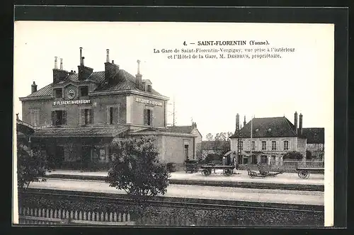 AK Saint-Florentin, Bahnhof, La Gare