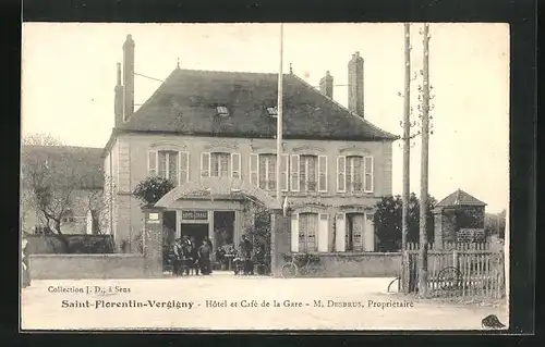 AK Saint-Florentin-Vergigny, Hôtel et Café de la Gare