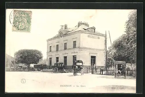 AK Brienon, La Gare, Bahnhof