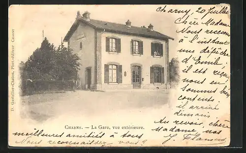 AK Charny, la Gare, vue extérieure