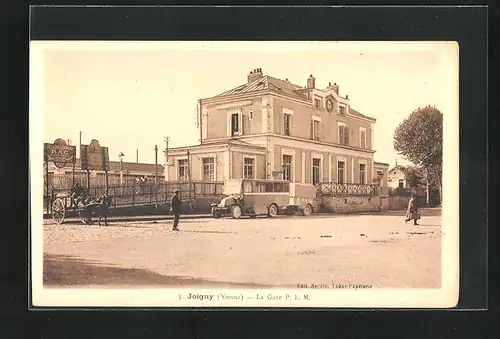 AK Joigny, Bahnhofsgebäude, la Gare P. L. M.