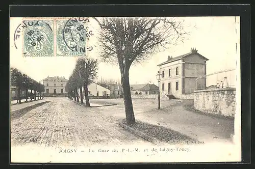 AK Joigny, la Gare du P.-L.-M. et de Joigny-Toucy