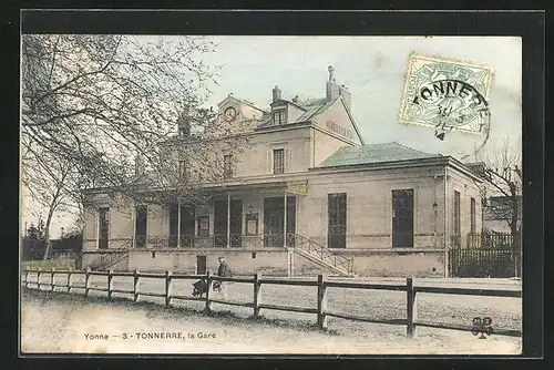 AK Tonnerre, la Gare, Bahnhofsgebäude