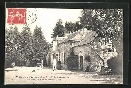 AK St-Aubin-du-Cormier, Forrét de Hautes-Séves, La Maisson Forestlére du Rocher du Parc