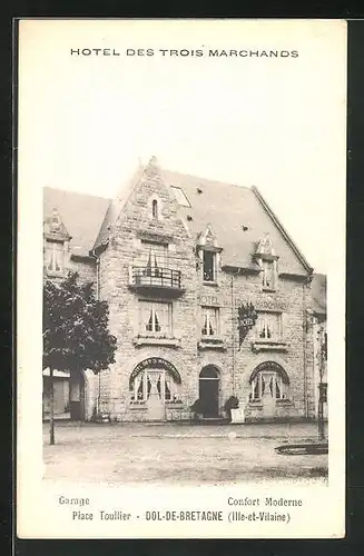 AK Dol-de-Bretagne, Hotel des Trois Marchands, Garage