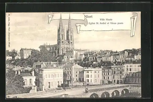 AK Niort, Ville Haute, Eglise St. Andre et Vieux Ponts