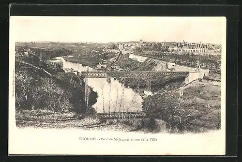 AK Thouars, Pont de St-Jacques et vue de la Ville