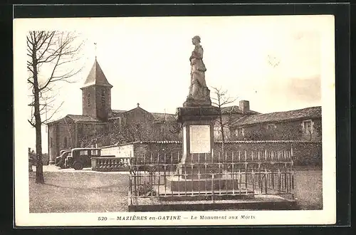 AK Mazieres-en-Gatine, Le Monument aux Morts