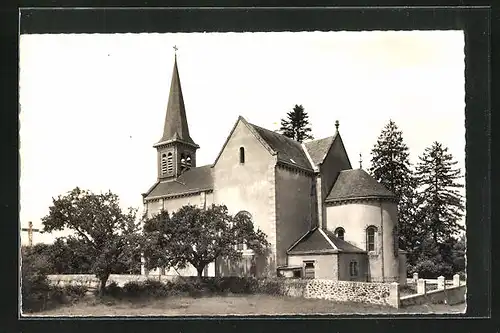 AK Azay-sur-Thouet, Chevet de la Chapelle et Calvaire