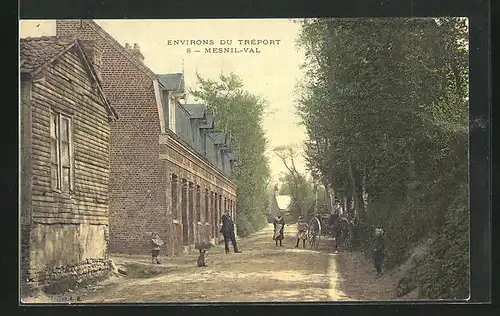 AK Treport, Mesnil-Val, Kinder auf der Strasse
