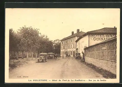 AK La Folletiere, Hotel du Pont de La Feuilletiere, Son jeu de boules