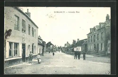 AK Longroy, Grande Rue, Kinder vor dem Wohnhaus