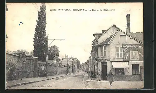 AK Saint-Etienne-du-Rouvray, La Rue de la Republique