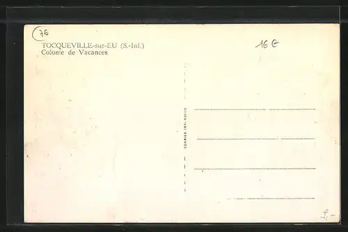 AK Tocqueville-sur-EU, Colonie de Vacances