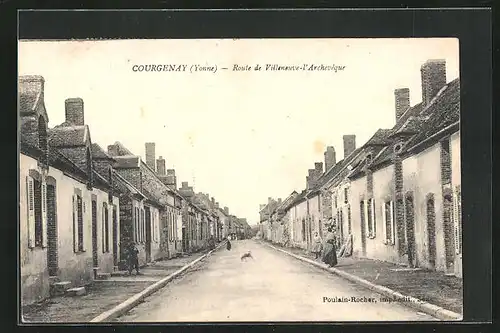 AK Courgenay, Route de Villeneuve-l`Archeveque