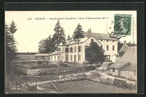 AK Crain, Orphelinat Soufflot, Partie in den Gärten