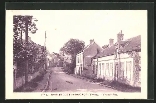 AK Egriselles-le-Bocage, Grande Rue