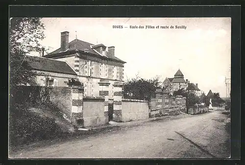 AK Diges, Ecole des Filles et Route de Sauilly