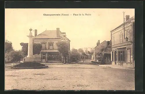 AK Champcevrais, Place de la Mairie, am Ehrenmal