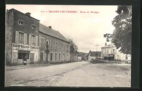 AK Quarre-les-Tombes, Route de Marigny