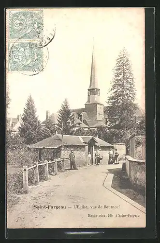 AK Saint-Fargeau, L'Eglise, vue du Bourneuf
