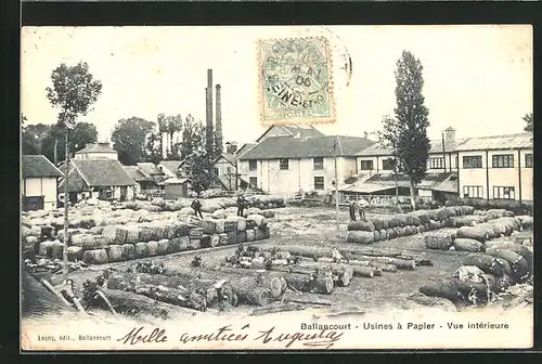 AK Ballancourt, Usines a Papier, vue interieure