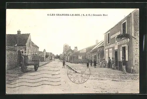 AK Les Granges-le-Roi, Grande Rue & Auberge