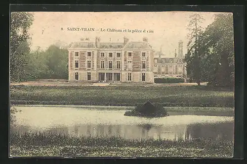 AK Saint-Vrain, le Chateau et la piéce d'eau